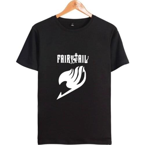 New Fashion Printed Fairy Tail T Shirts Men Anime T Shirts Short Sleeve O-neck Fashion T-shirt Cartoon Tops Tee