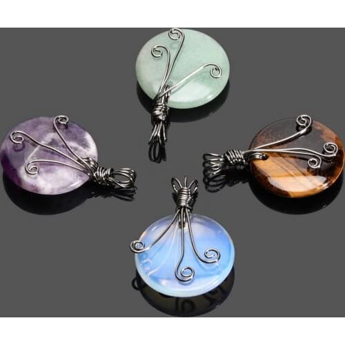 Natural handmade crystal pendants Religious ethnic style men and women pendants for jewelry making DIY necklace accessories