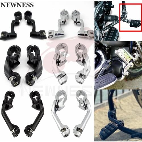 Newness Motorcycle 32mm 1.25" Bar Engine Highway frame Foot pegs Clamps Kit Rest footpegs for harley touring customs Honda