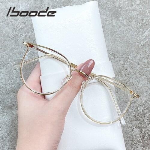 Iboode Finished Myopia Prescription Glasses Diopter -1.0 1.5 2.0 2.5 3.0 3.5 -4.0 Women Cat Eye Near Shortsighted Eyeglasses Men