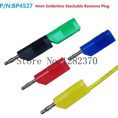 [SA] BP4527 quality copper-free welding large current high elastic tail 4mm banana plug connector can be superimposed --100pcs