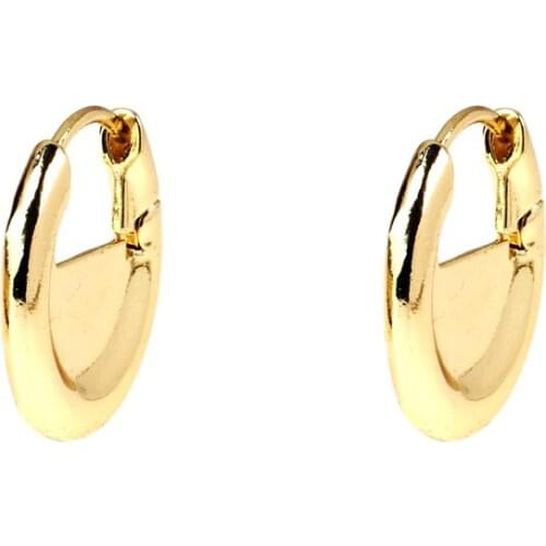 EYIKA Gold Silver Color Semicircle Hoop Earrings for Women Girls Trendy Simple Geometric Metal Pendientes Aro Charm Jewelry Gift