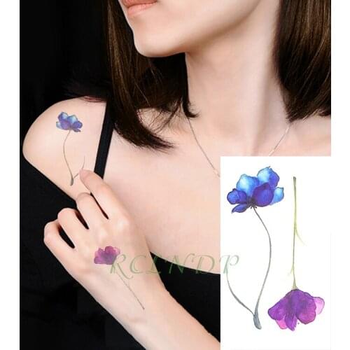 Waterproof Temporary Tattoo Sticker flower Fake Tatto Flash Tatoo Tatouage Wrist Foot Hand For Girl Women female