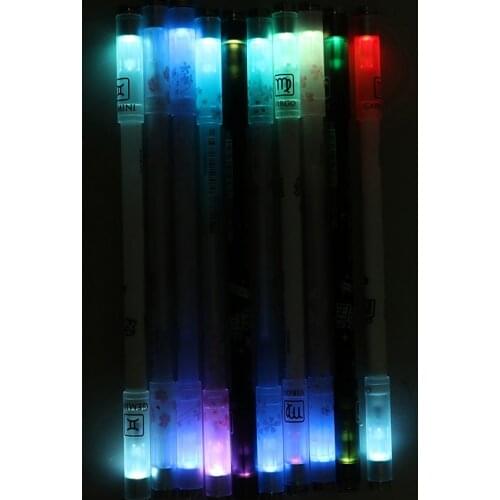1pc Creative Flash Spinning Pen Rotating Gaming Gel Pens with Light for Student Toy