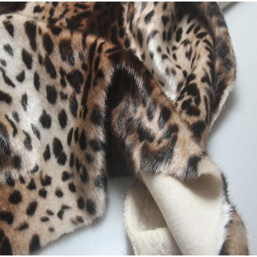 High grade leopard point rabbit fur fabric for patchwork,velvet imitation pelliccia faux fur fabric