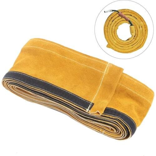 Protective Cover for Welding Torch Cable Cover Waterproof Flame Resistant Leather Stitched Protective Sleeve #40