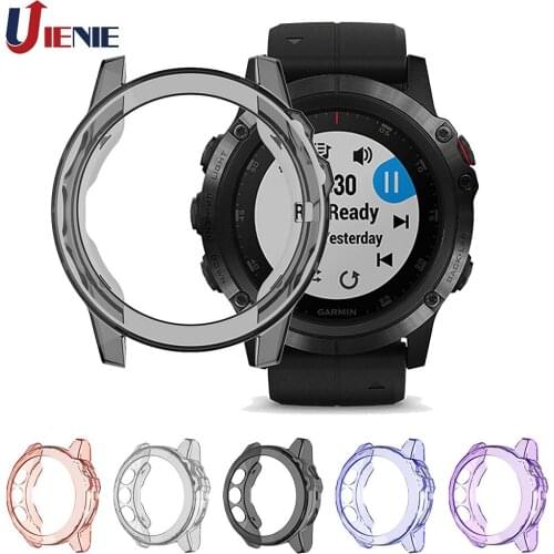 TPU Protective Case Cover for Garmin Fenix 5X /5XPlus Protection Shell Smart Watch Bracelet Anti-fall Protector Cover Cases