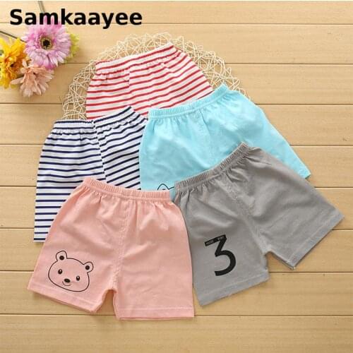 2-7y Children Shorts Summer Boys Girls Short Beach Pants Kids Sport Trousers Toddler Cartoon Elastic Waist Casual Clothing y7