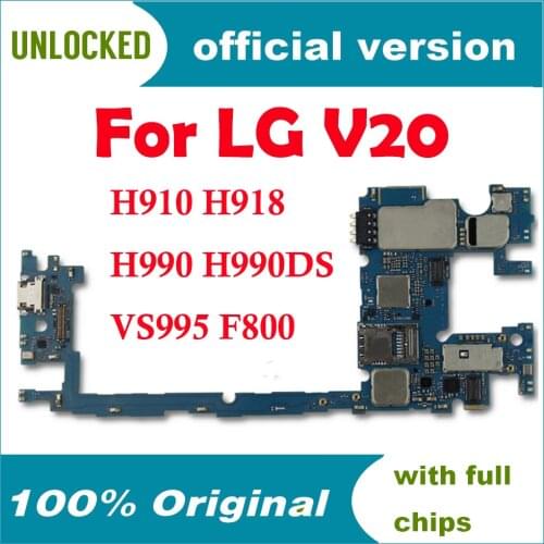 100% tested Mobile Electronic Panel Mainboard Motherboard For LG V20 H910 H918 H990N VS995 F800 64GB ROM With Android System