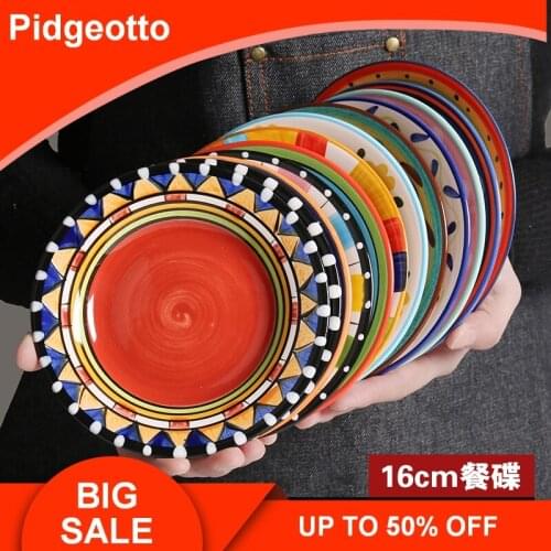 16cm Creative Hand Painted Ceramic Small Tableware Dishes Fashion Cute European Cake Snack Dessert Plates Free Shipping