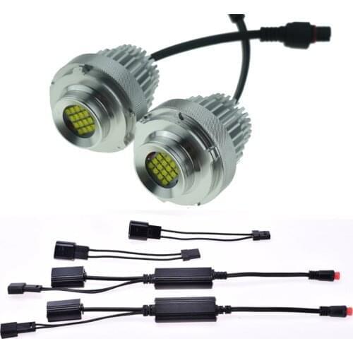 2X 80w Angel Eyes Canbus Error Free LED Marker Lights for BMW 5-Series E60 E61 LCI LED Car Headlight Halo Ring Light Bulb Xenon