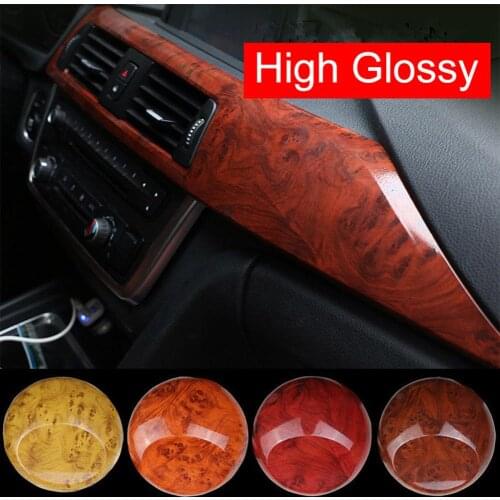 30x100cm PVC Wood Grain Car-Styling Change Color Interior Wrap Sticker Decal Sheet Film Decor Car Styling Furniture Decoration