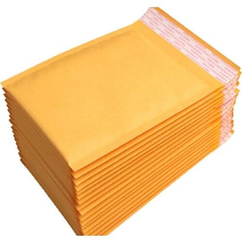 5Pcs 110*130mm Kraft Poly Bubble Mailers Padded Shipping Envelope Mailer Craft Paper Shipping Pad Mailing Bag Gift Packing