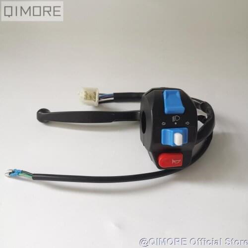 Scooter Moped Left handlebar control Switch with brake lever 9 pins with 8 wires used, for GY6 B08 Rear Drum brake Scooters
