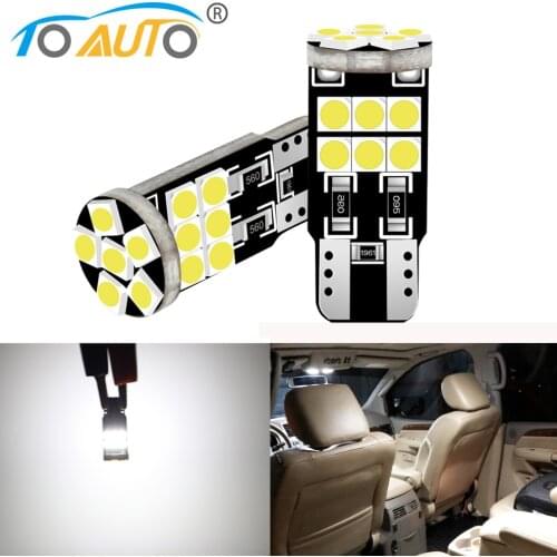 2pcs T10 W5W LED Canbus 194 168 Car Light Bulb 3030 Chip 12V 6000K For BMW X1 E84 X3 E83 X5 E53 E70 X6 E71 Skoda Superb Octavia