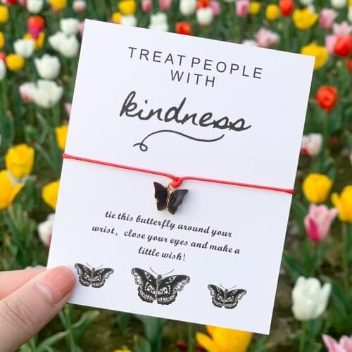 Butterfly Wish Bracelet Butterfly Tattoo Charm Bracelet Butterfly Pendant Animal Jewelry Women Friendship Valentines Day Gift