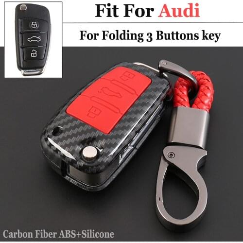 ABS Car Key Case Cover For Audi A3 8p 8v A4 B7 B8 B5 B9 A1 A5 Q7 Q5 A6 4f C6 C5 C7 C4 TT Q3 S3 A7 A8 C4 TT 8n Shell Covers