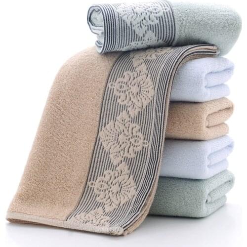 100% Cotton Floral Face Towel for Adults Household 75*33 Cm Towels Bathroom Beach Towels Summer Swimming Sbort Quick-Dry Havlu