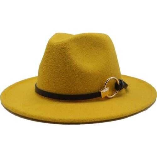 Autumn Winter Wool Mens Fedoras Womens Felt Jzaa Hat Ladies Sombrero Jazz Male Bowler Hat Outdoor Vintage Top Hats