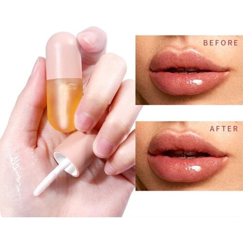 Lip Plumper Private Label Lip Enrichment Plant Lip Care Essence Moisturizing Oil Lip Gloss Flavoring Oil Makeup Custom Logo
