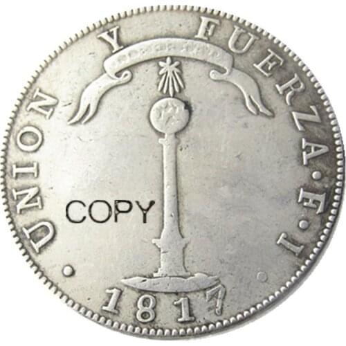 Chile Peso 1817-FJ Silver Silver Plated Copy coin