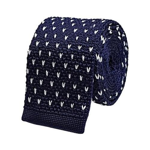 HOOYI 2019 new fashion dot knitted wool neck ties for men