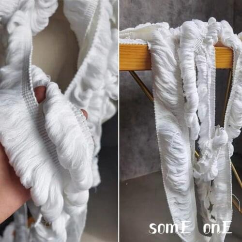 New Fringed Fabric White Cotton Tassel DIY Patchwork Clothing Decor Wedding Dress Creative Designer Accessories