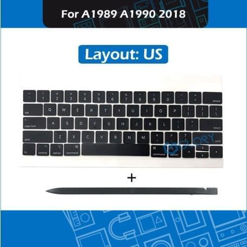Laptop Keycaps Complete set US Layout For Macbook Pro Retina 13" 15" A1989 A1990 Keycap with Crowbar Repair Keyboard Mid 2018