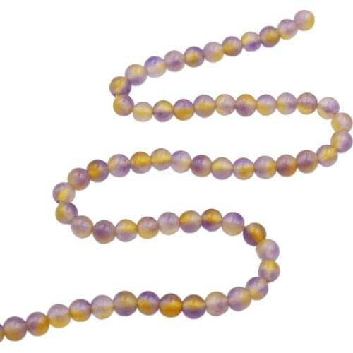 DIY Accessories Tourmaline Crystal Round Loose Bead Multi 6mm Natural Stone Jades Quartzs Spacer Beads for Jewelry Making 15"B14