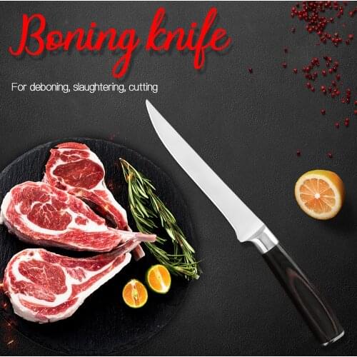 5.5" Kitchen Knife Boning Knife High Quliaty Stainless Steel Knife For Bone Meat Fish Fruit Vegetables Cooking Tool with Sheath