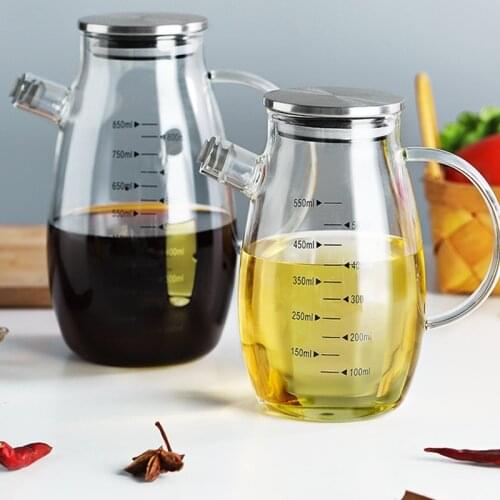 Cooking Seasoning Oil Bottle Sauce Bottle Glass Storage Bottles for Oil and Vinegar Creative Oil Dispenser For Kitchen Accessory
