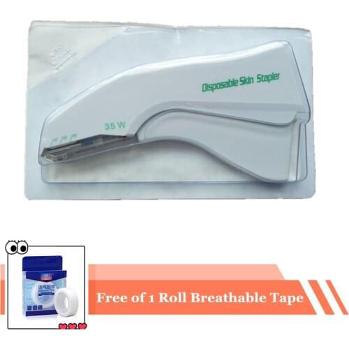 Medical Disposable Aseptic Stapler Skin Stapler 35 Nail Surgical Stainless Steel Skin Suture Nail Use For Surgery Training