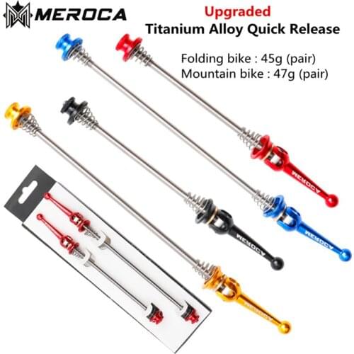 MEROCA Mountain Bike/Road Bike Quick Release Rod 74 * 130mm 100 * 135mm Ultralight Titanium Shaft QR axis Folding Bicycle Skewer