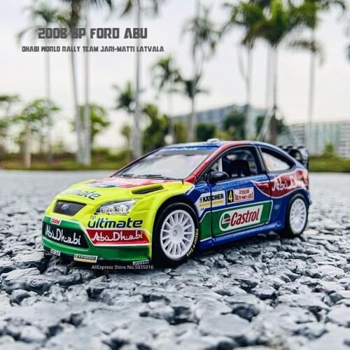 Bburago 1:32 2008 BP Ford Abu Dhabi World Rally Team #4 WRC DTM WTCC rally car model Alloy car Model Collecting gifts