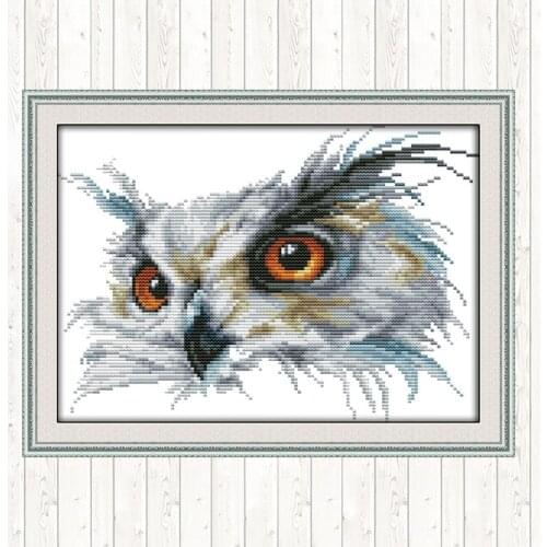 Owl Embroidery Kits DIY Crafts Cross Stitch Package Needlework Embroidery Patterns 14ct 11ct Count Print Canvas Home Decor Kits
