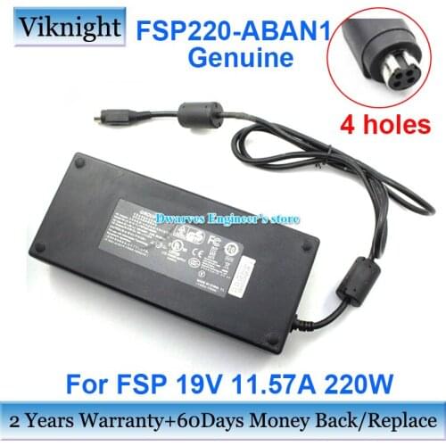 Genuine FSP FSP220-ABAN1 19v 11.57A 220W AC Adapter Charger For PAR EVERSERV 7700 POS SYSTEM 4 holes Power Supply