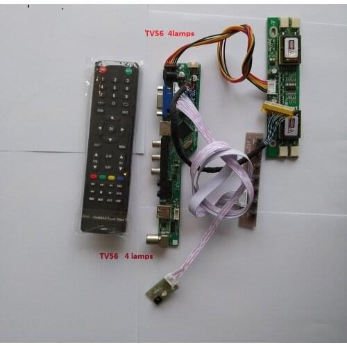 For LTM190M2 Digital Signal New AV Controller Driver Board 4 lamps kit Module 30pin TV USB 1440X900 19" LCD HDMI VGA