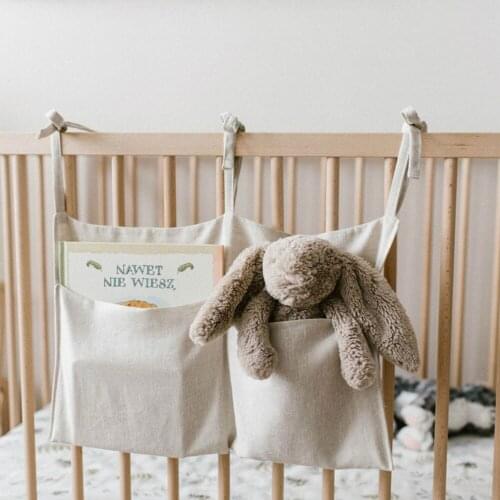 Baby Crib Hanging Bag Kids Bedding Linen storage hanging bag Organizer Nursery Decor Baby Bed Accessories Storage Hanging Bag