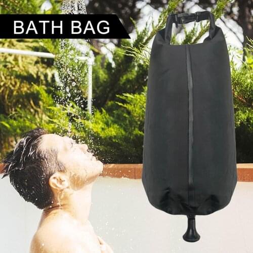 Camping Solar Shower Bag PVC Folding Bathing Water Bag For Camping Shower Climbing Hydration TPU Absorb Sunlight For Heating