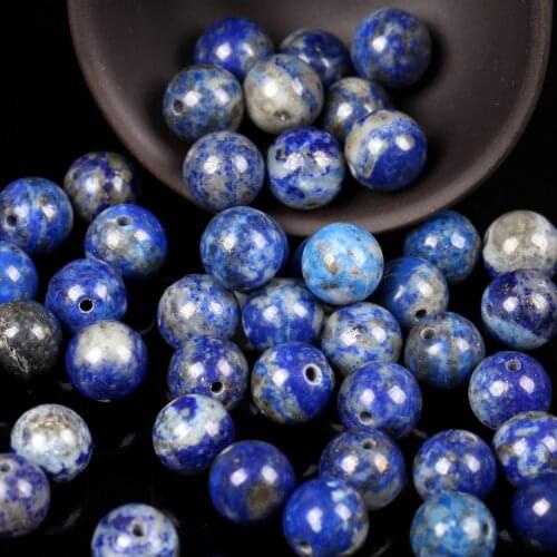 Natural Lapis Lazuli Stone Beads Round Loose Spacer Beads For Jewelry Making DIY Bracelet Handmade 4/6/8/10/12mm