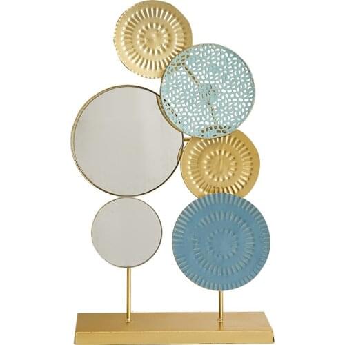 Simple light luxury creative Nordic light luxury decoration wrought iron living room home porch decoration welded solid modern T