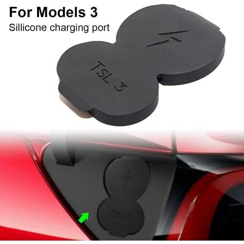 Dropship Silicone Protective Cover for Tesla Model 3 Charging Port Model Y AntiWater Dustproof Dust Plug EU/US Version 2017-2020