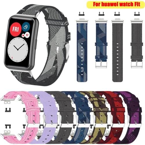 Wrist strap for huawei watch fit smartwatch accessories bracelet nylon wristband for huawei fit watch replacement band loop belt