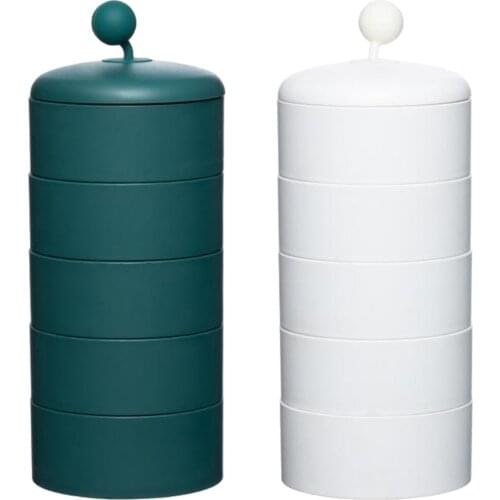 5-Tier 360° Rotating Jewelry Box Tower Earring Rings Holder for Women