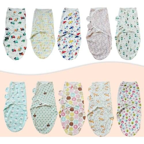 NEW 50*70CM Baby Sleeping Bag Zipper Baby Newborn Cocoon Wrap Sleepsack Cotton Baby Bedding Swaddling Sleepwear Hat AZT2301