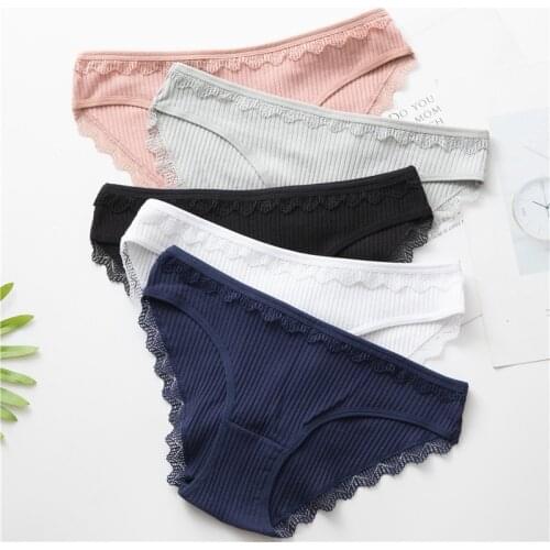 Cotton Panties Women Comfortable Underwears Sexy Middle-Waisted Underpants Female Lingerie Big Size Ladies Briefs