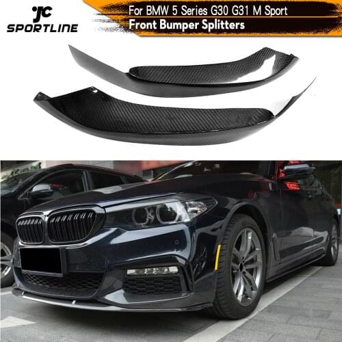 Carbon Fiber / FRP For BMW 5 Series G30 G31 520i 530i 540i M Sport 2017 - 2020 Front Bumper Lip Splitters Apron Winglets