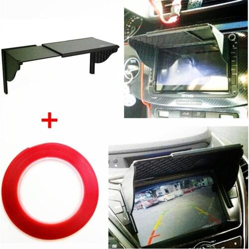 6-10 Inch Universal Car GPS Navigation Display Light Sun Visor Sunshade Cover Barrier Hood Self-adhesive Width 145-245mm