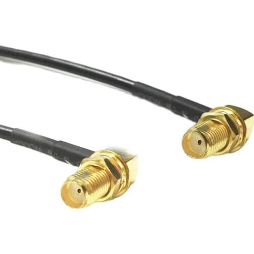 1pc New SMA Female Jack Right Angle To SMA Female Jack nut Right Angle RG174 Cable 20CM8" Adapter Wholesale Fast Ship