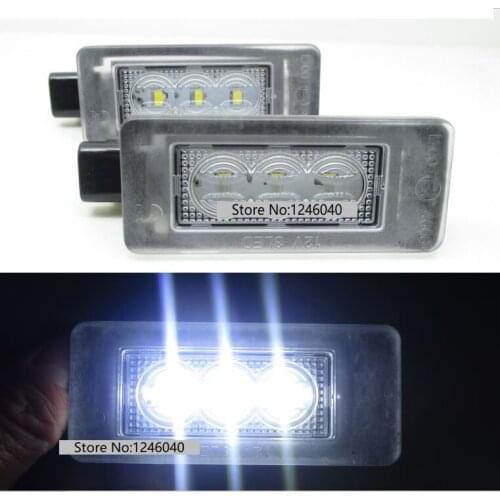 2Pcs Led License Number Plate Light For Peugeot 207 CC 2007- 308 MK2 2008 3008 II 208 Citroen C5 III RD 08